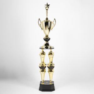 Brazilian Tall Gold and Black Trophy