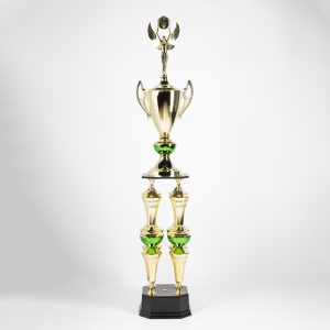 Brazilian Tall Gold and Green Trophy