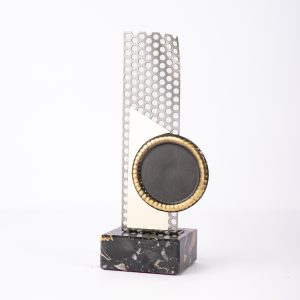 Italian Metal Trophy on Marble Base