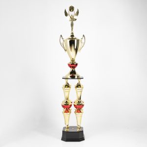 Brazilian Tall Gold and Red Trophy
