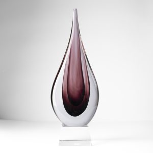 Purple Art Glass Sculpture