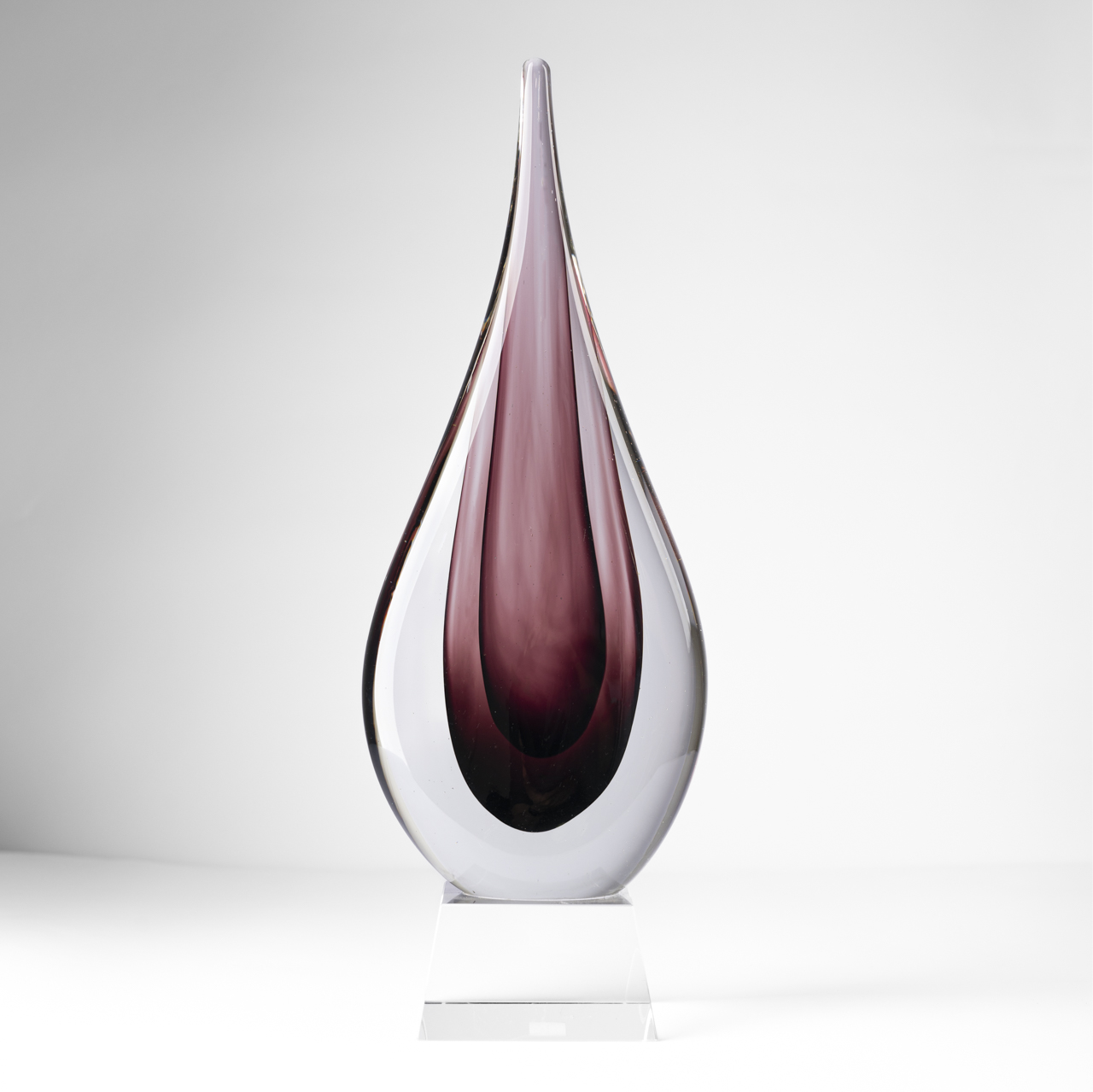 Purple Art Glass Sculpture