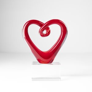 Red Heart Art Glass