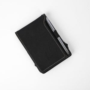Laserable Leatherette Mini Notepad with Pen