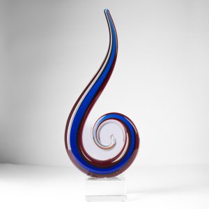 Peppermint Swirl Art Glass