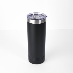 22 oz. Black Skinny Tumbler with Slider Lid