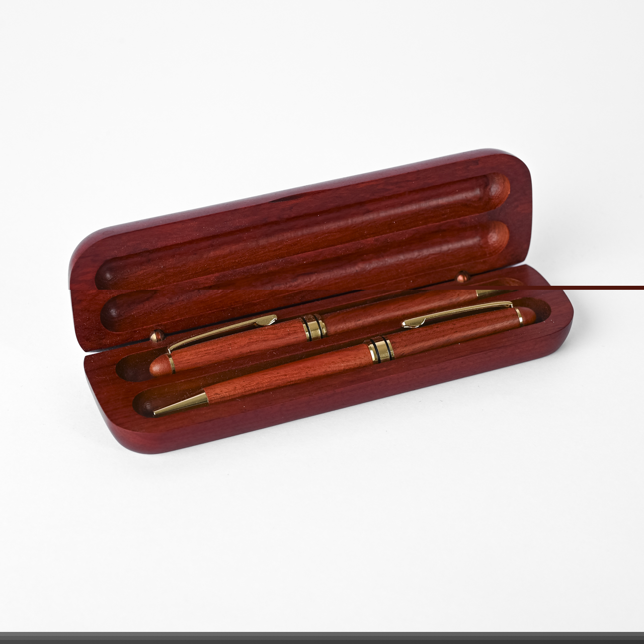 Rosewood Box with Pen & Pencil