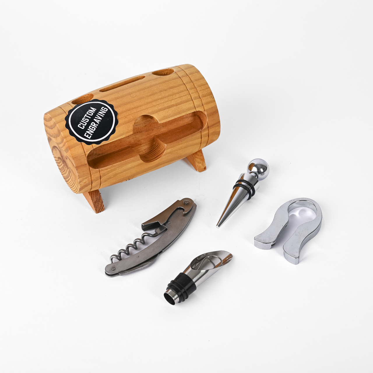 Barrel 4 Piece Wine Tool Set - Image 2