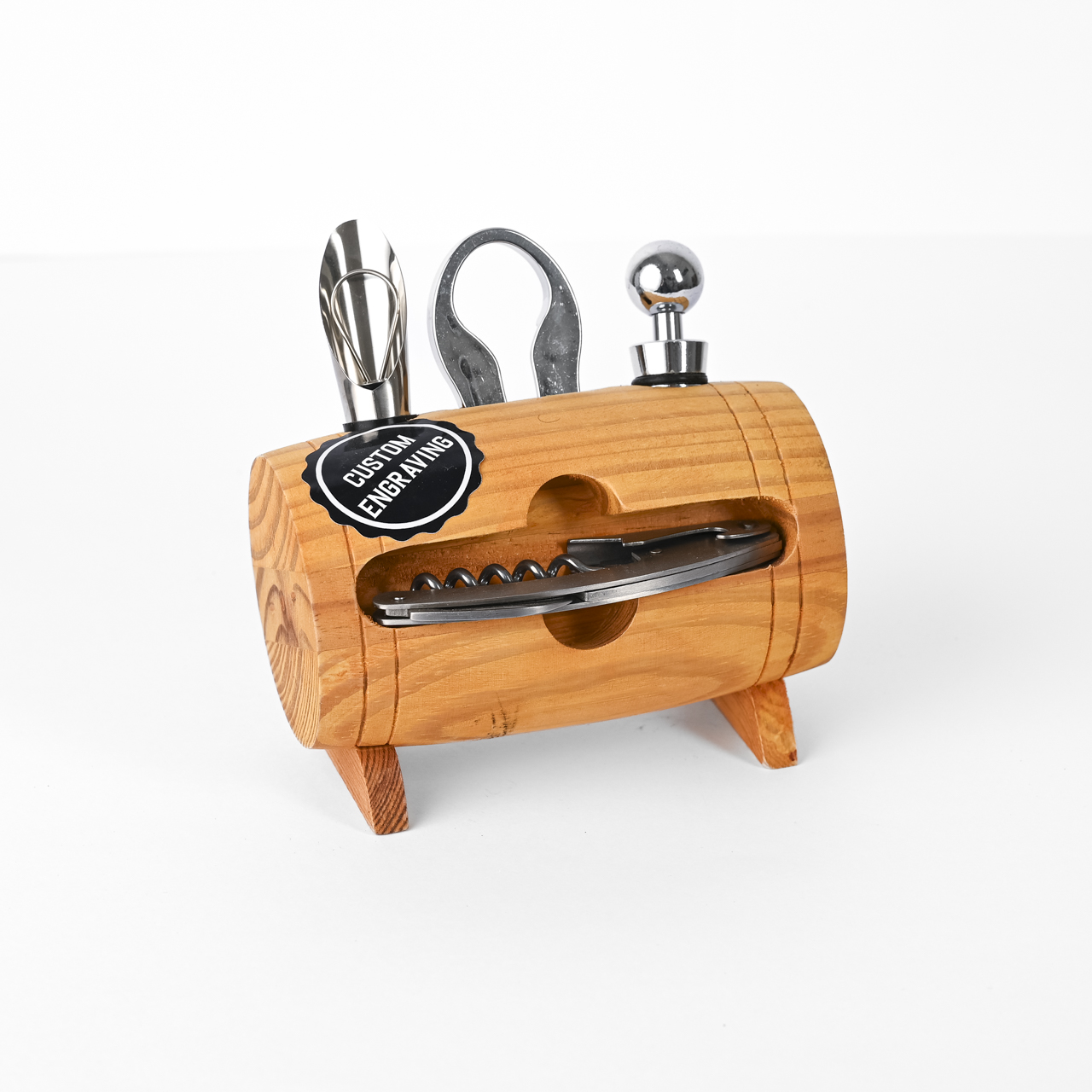Barrel 4 Piece Wine Tool Set