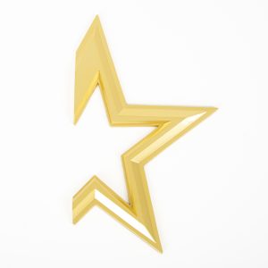 Gold Half Star Plaque Accessory