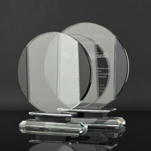 Black Round Glass Award