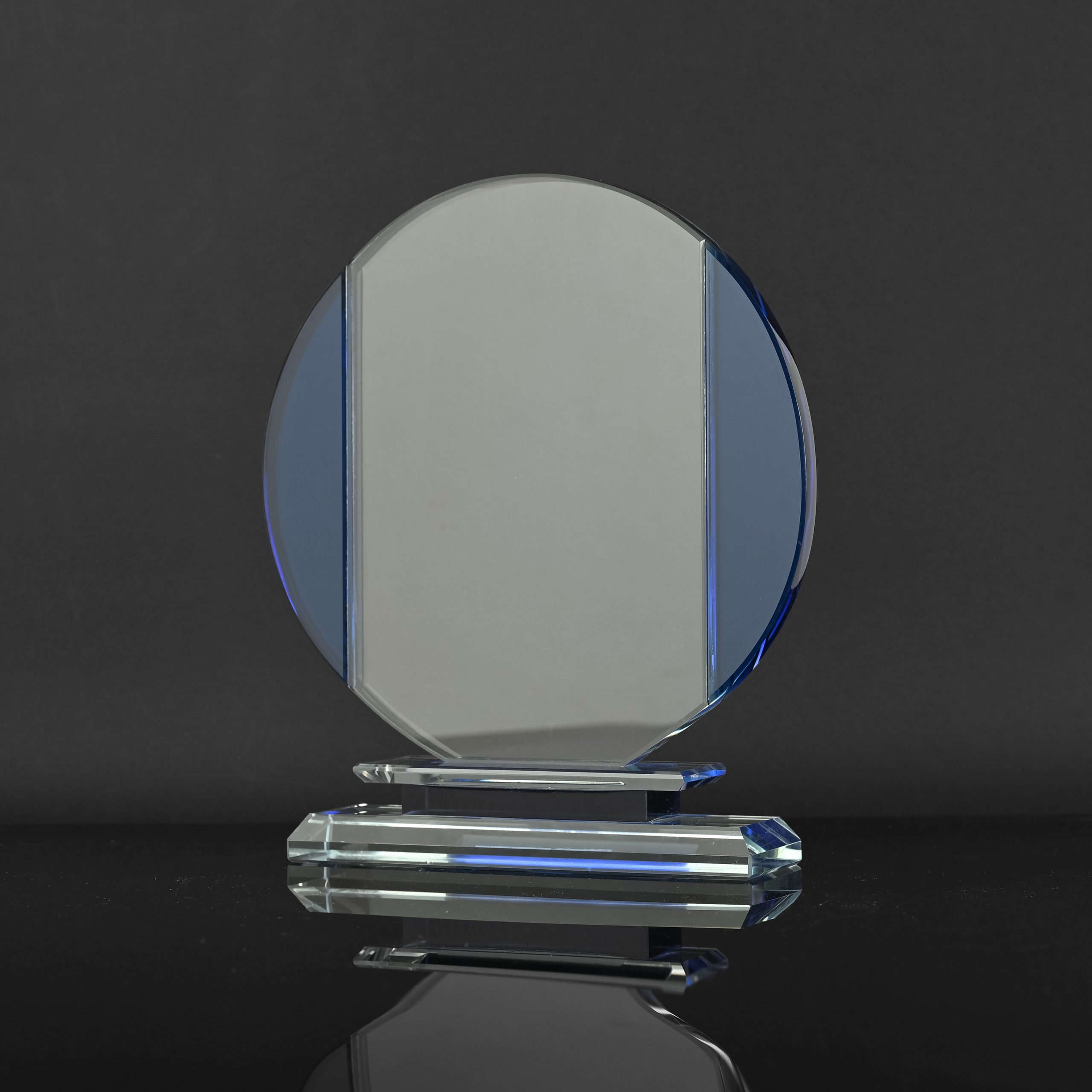 Blue Round Glass Award - Image 3