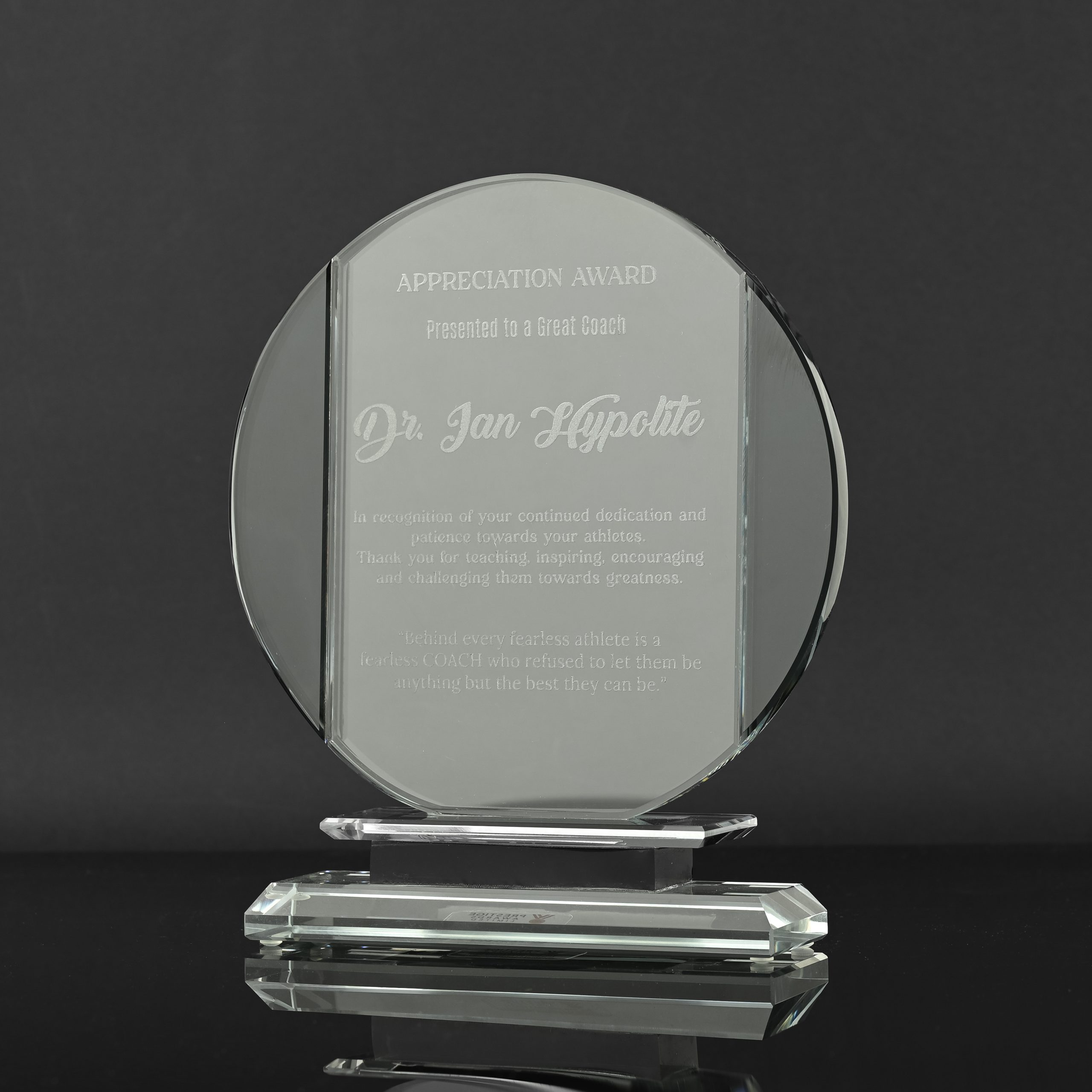 Black Round Glass Award - Image 4