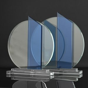 Blue Stripe Glass Award